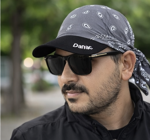 Danac Bandana Cap for Men - Blue & Grey Combo | Cotton Headwear