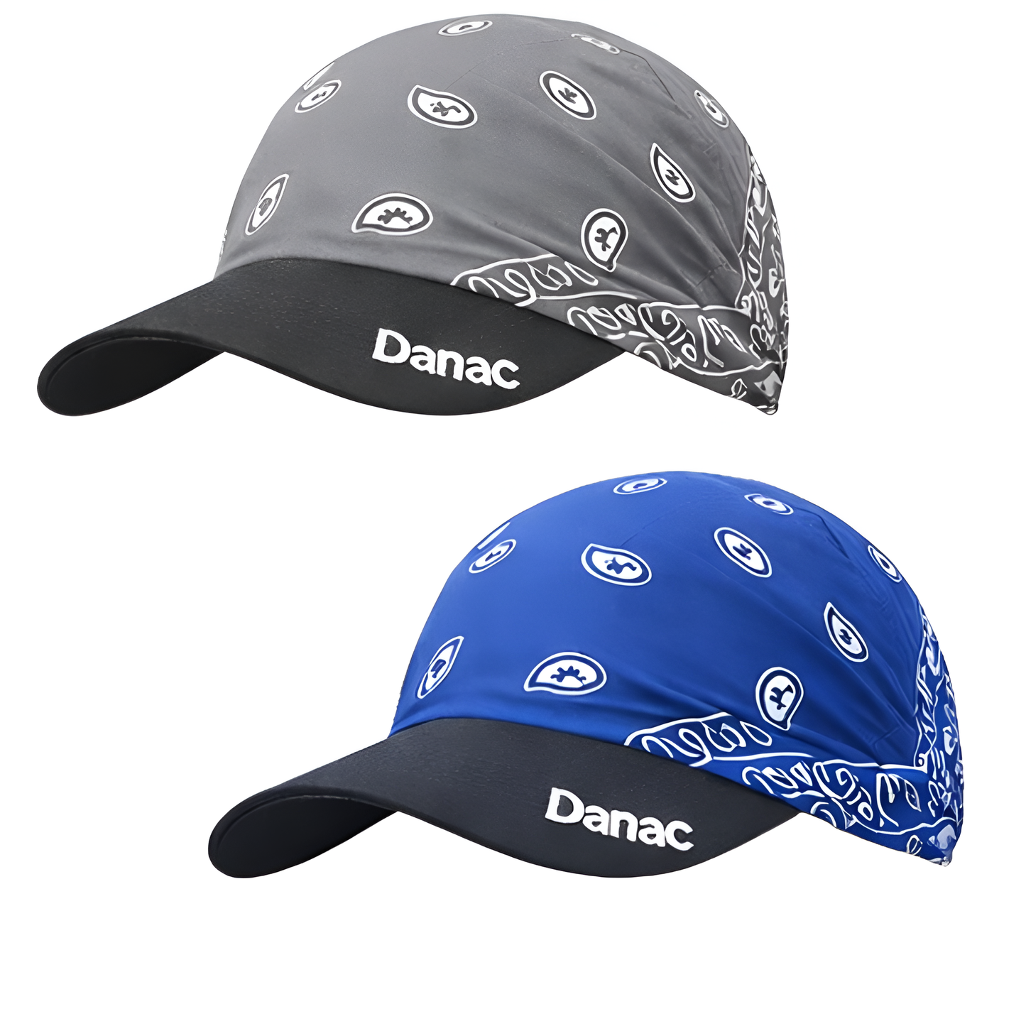 Danac Bandana Cap for Men - Blue & Grey Combo | Cotton Headwear
