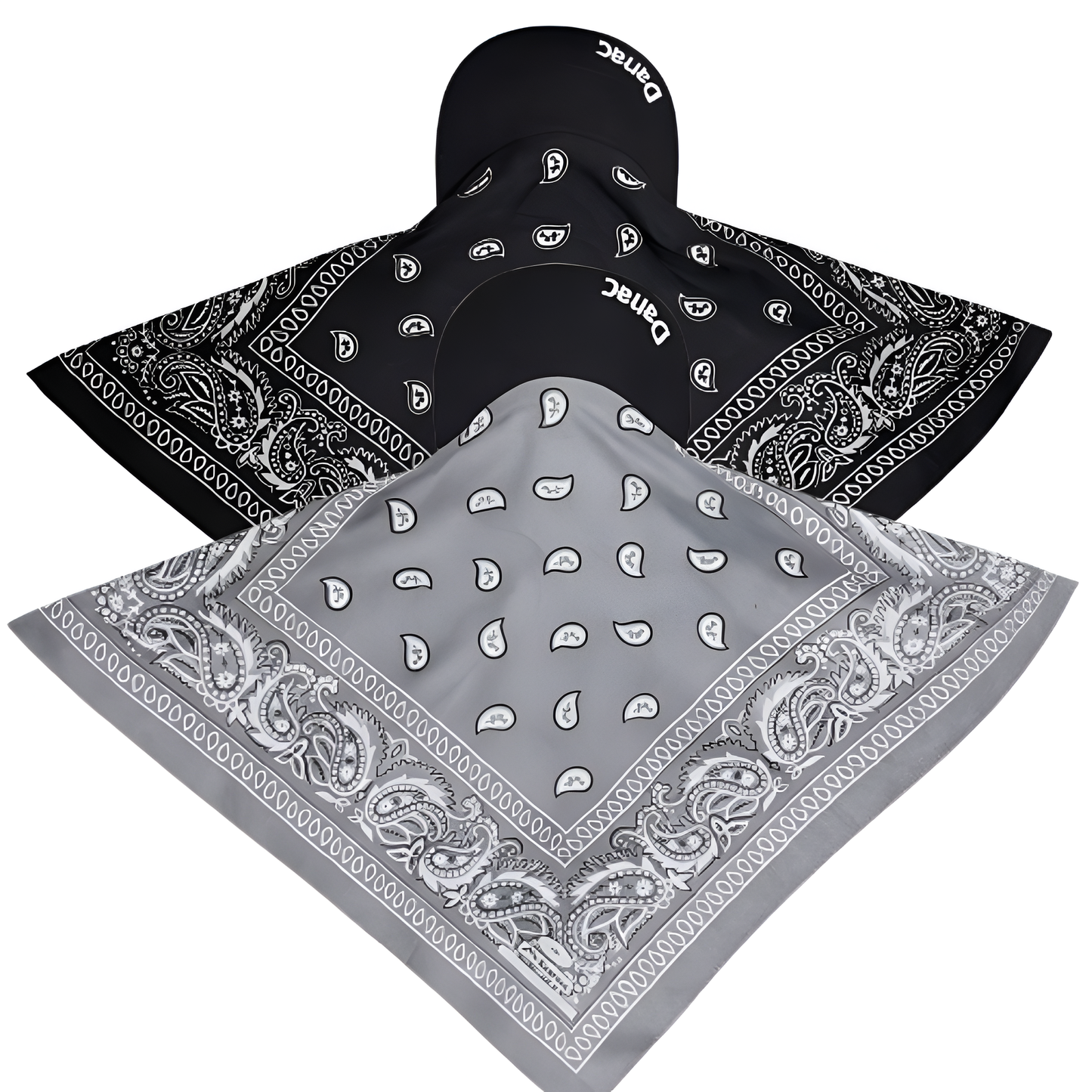Danac Bandana Cap for Men - Grey & Black Combo | Cotton Headwear