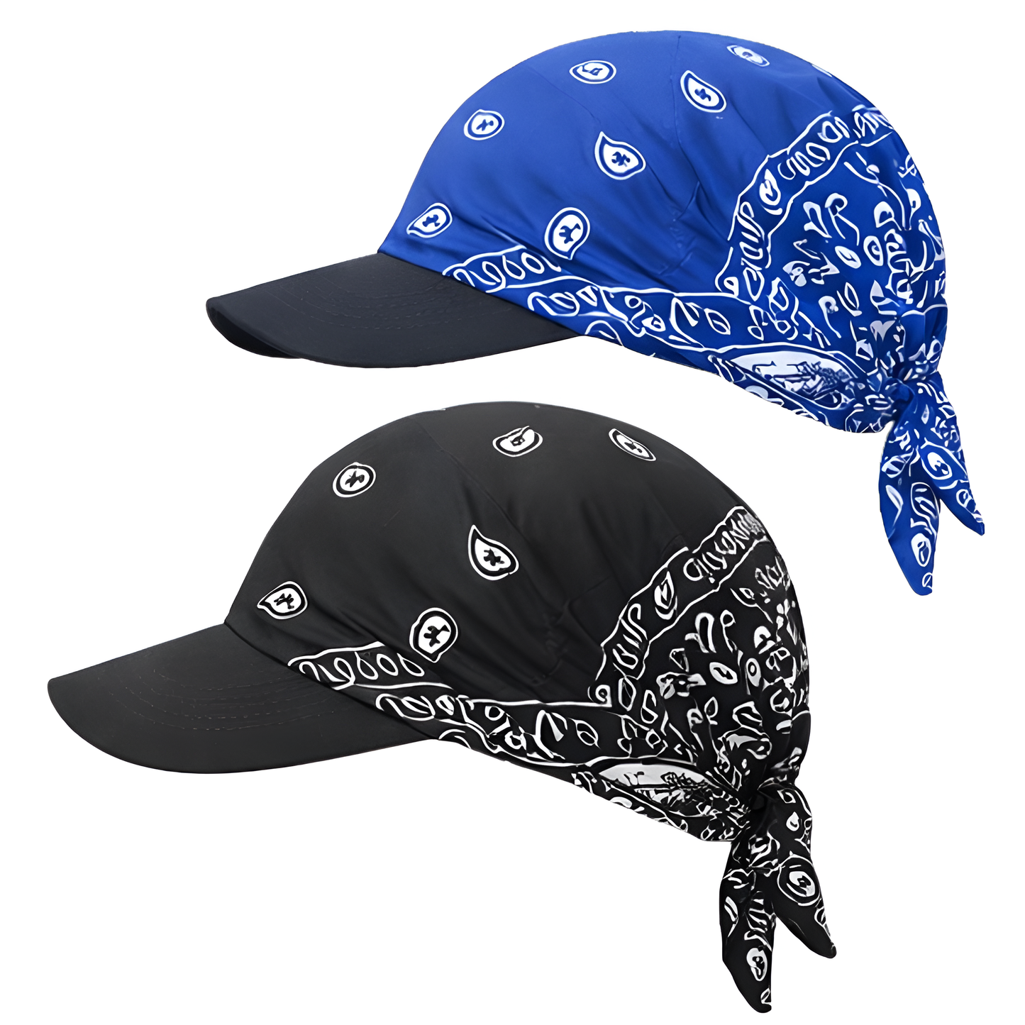 Danac Bandana Cap for Men - Blue & Black Combo | Cotton Streetwear