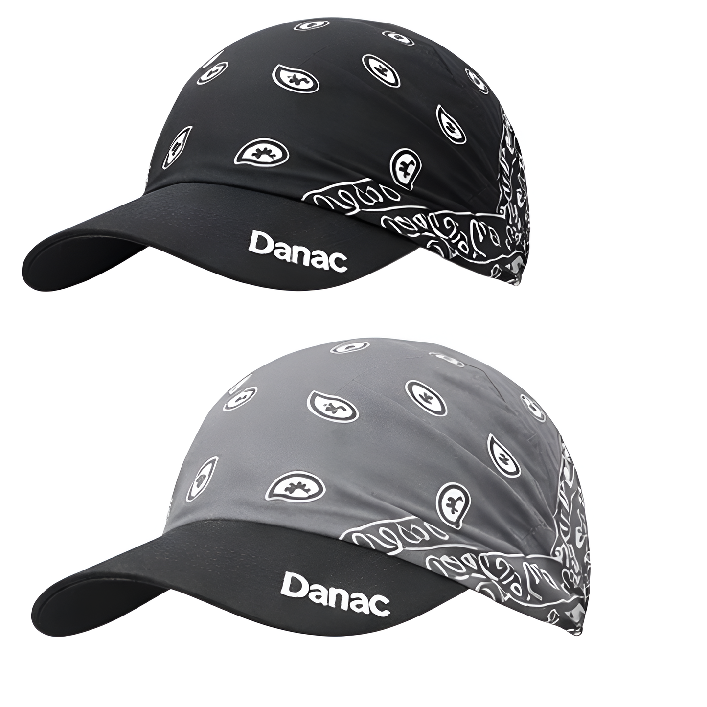 Danac Bandana Cap for Men - Grey & Black Combo | Cotton Headwear