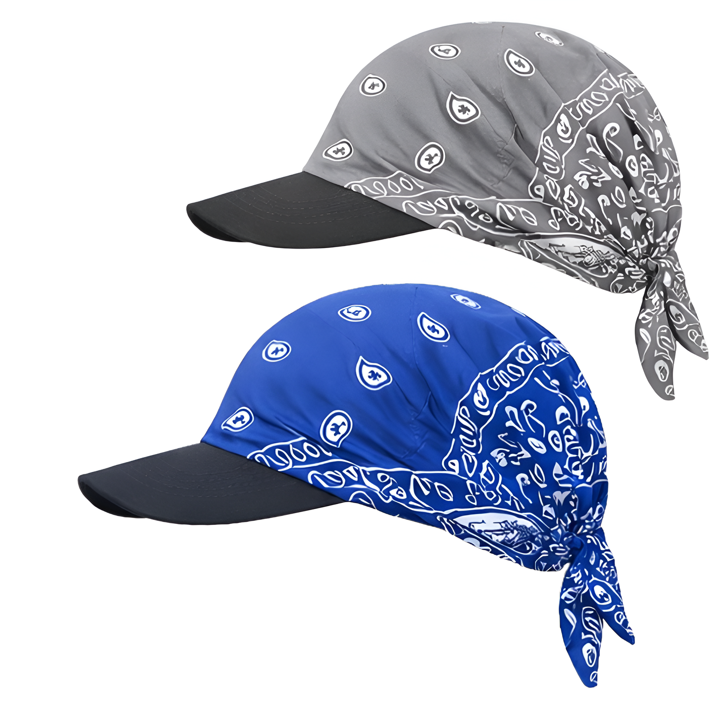 Danac Bandana Cap for Men - Blue & Grey Combo | Cotton Headwear