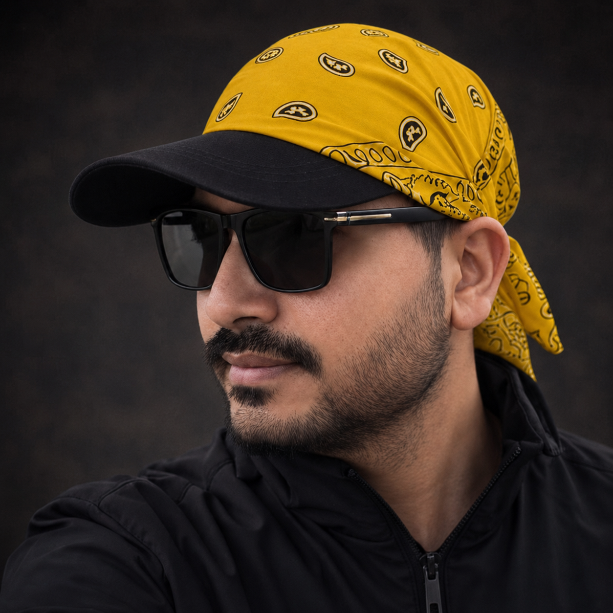 Danac Premium Cotton Bandana Cap - Bumblebee Yellow