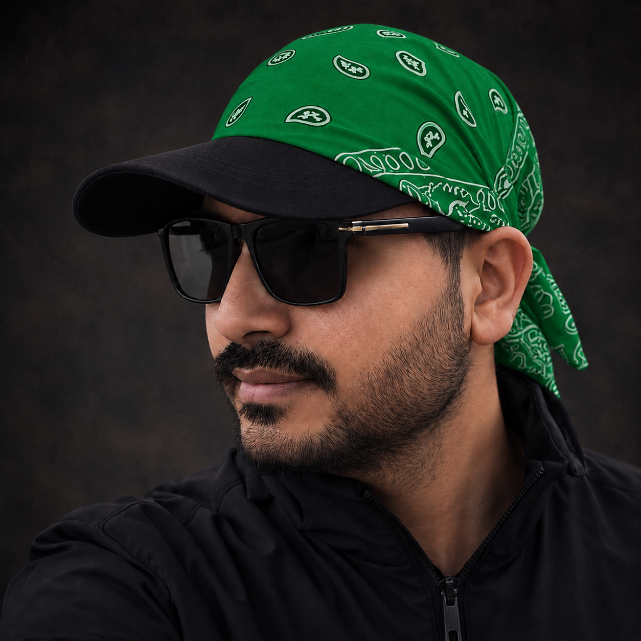 Danac Premium Cotton Bandana Cap - Mentis green