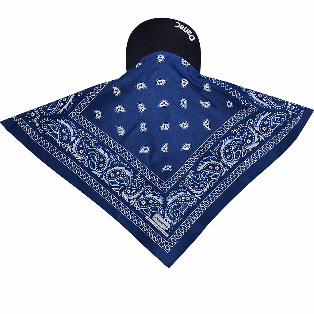 Danac Cotton Bandana Cap for Men - Blue | Adjustable Headwear