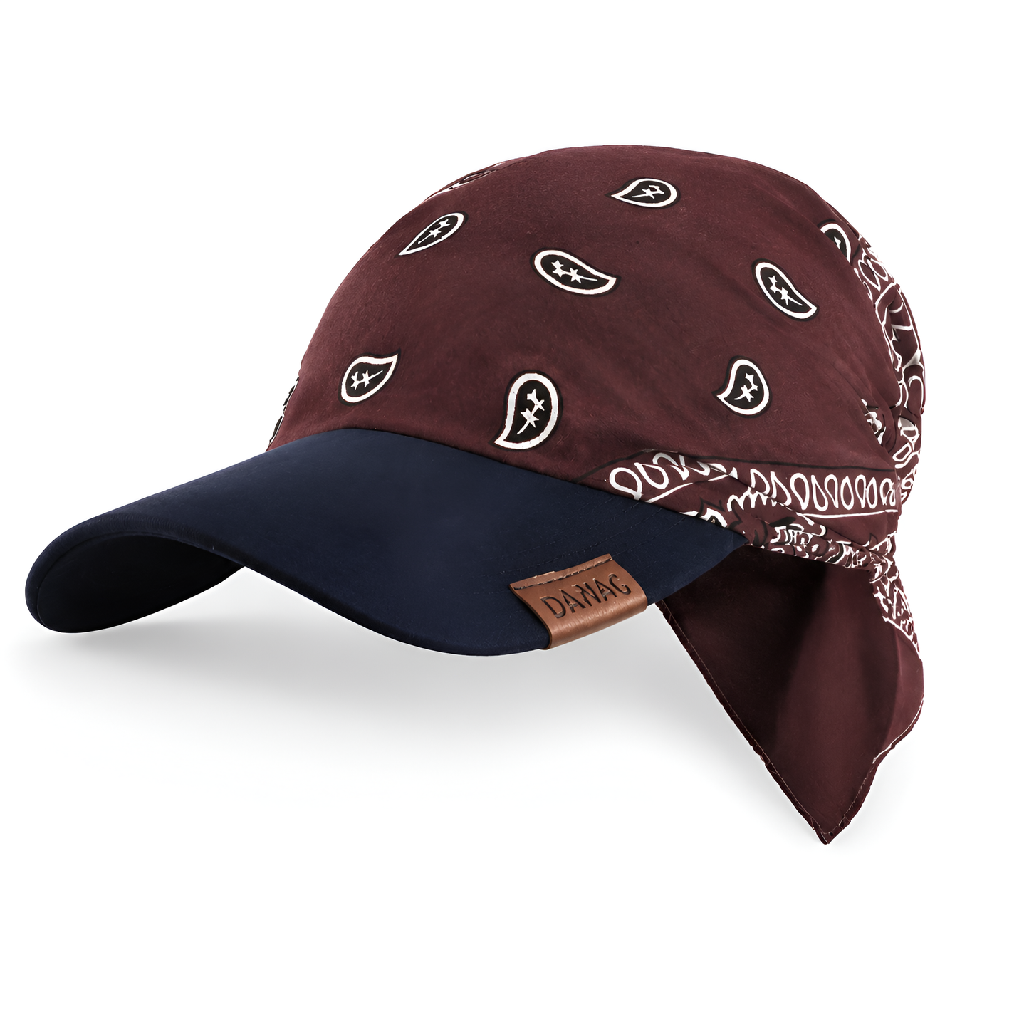 Danac Premium Cotton Bandana Cap for Men - chocolate brown