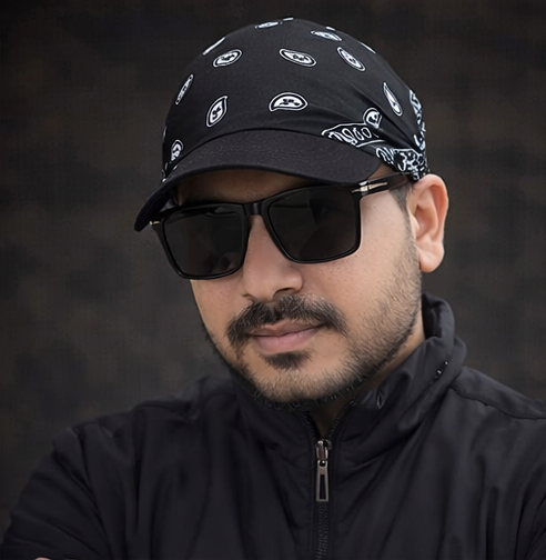 Danac Bandana Cap for Men - Brown & Black Combo | Cotton Streetwear