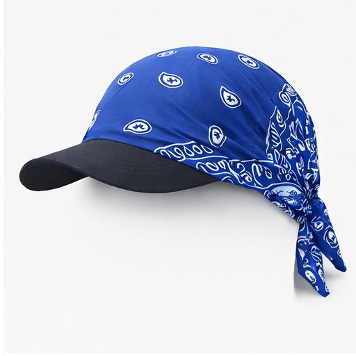 Danac Cotton Bandana Cap for Men - Blue | Adjustable Headwear