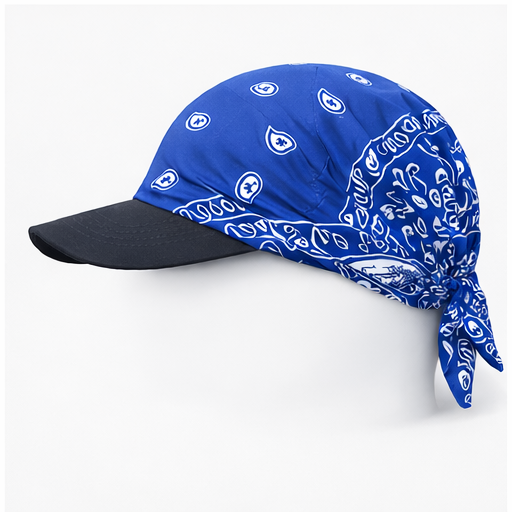 Danac Bandana Cap for Men - Blue & Grey Combo | Cotton Headwear