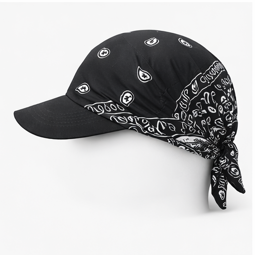 Danac Bandana Cap for Men | Premium Cotton Cap - Black