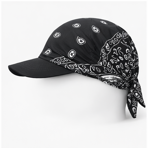 Danac Bandana Cap for Men | Premium Cotton Cap - Black