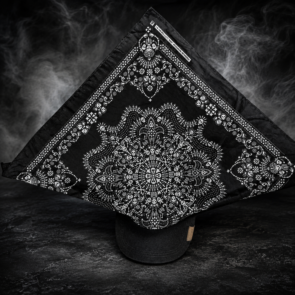 Danac Premium Cotton Bandana Cap for Men - Skeleton Mist