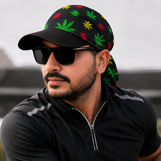 Danac Premium Cotton Bandana Cap for Men - Green soul